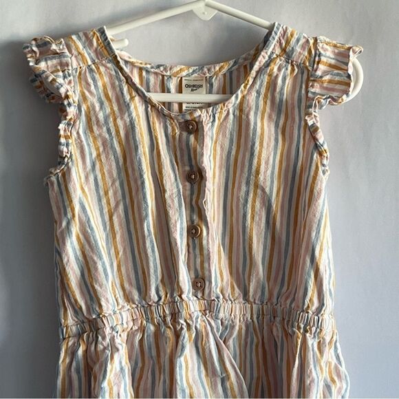 Kid's Oshkosh B'Gosh Striped Button Front Dress - Picture 3 of 7
